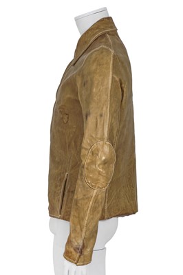 Lot 330 - A Carol Christian Poell men's garment-dyed beige leather jacket, 'Dispossessed' collection, Spring-Summer 2005