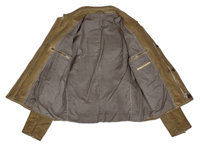 Lot 330 - A Carol Christian Poell men's garment-dyed beige leather jacket, 'Dispossessed' collection, Spring-Summer 2005