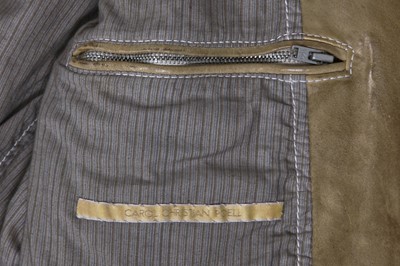 Lot 330 - A Carol Christian Poell men's garment-dyed beige leather jacket, 'Dispossessed' collection, Spring-Summer 2005