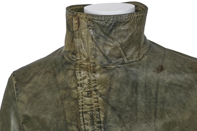 Lot 362 - A Carol Christian Poell men's garment-tanned olive green leather jacket, probably 'Self-Same' collection, 2009