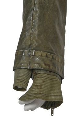 Lot 362 - A Carol Christian Poell men's garment-tanned olive green leather jacket, probably 'Self-Same' collection, 2009