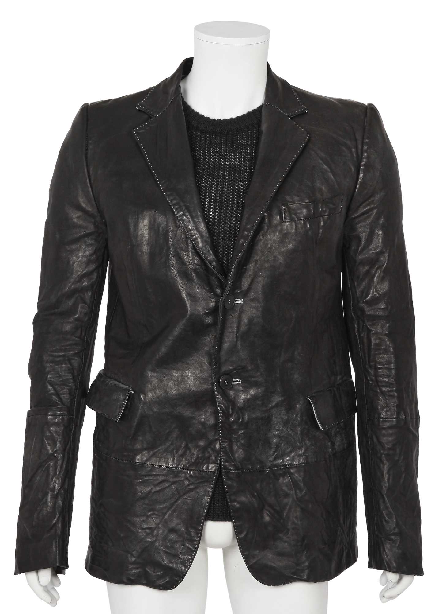 Lot 331 - A Carol Christian Poell men's black blazer and sweater ensemble, 'U-Turn' collection, Spring-Summer 2006