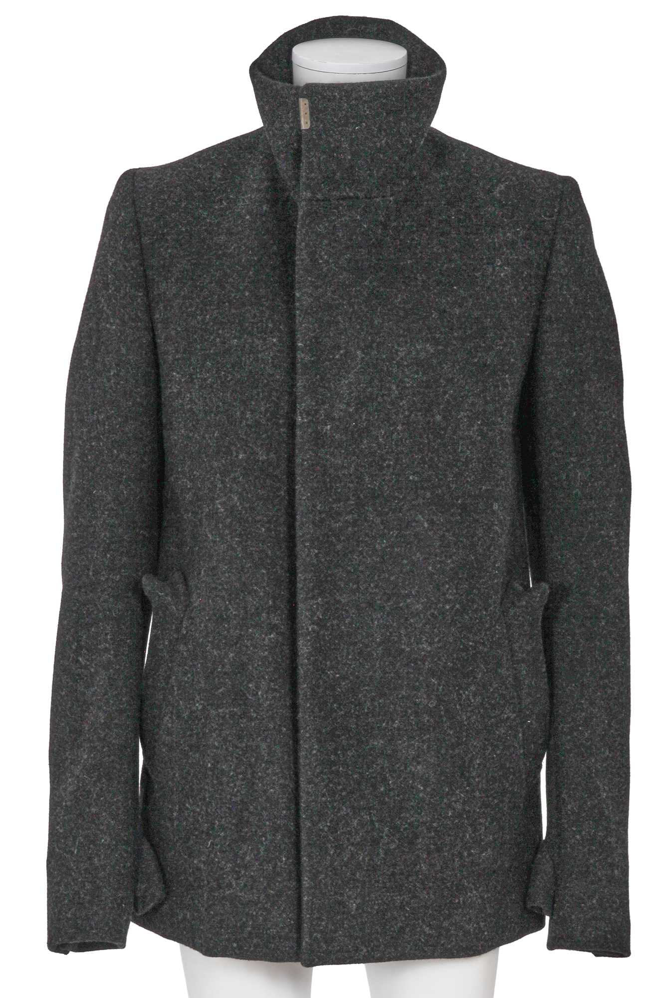 Lot 369 - A Carol Christian Poell men's dark grey wool coat, 'Self-Same' collection, 2009