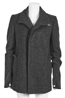 Lot 369 - A Carol Christian Poell men's dark grey wool coat, 'Self-Same' collection, 2009