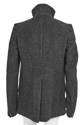 Lot 369 - A Carol Christian Poell men's dark grey wool coat, 'Self-Same' collection, 2009