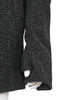 Lot 369 - A Carol Christian Poell men's dark grey wool coat, 'Self-Same' collection, 2009