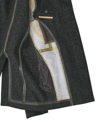 Lot 369 - A Carol Christian Poell men's dark grey wool coat, 'Self-Same' collection, 2009