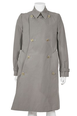 Lot 371 - A Carol Christian Poell men's grey cotton 'Self-Edge' trench coat, 'Dead End' collection, 2010