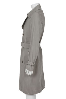 Lot 371 - A Carol Christian Poell men's grey cotton 'Self-Edge' trench coat, 'Dead End' collection, 2010