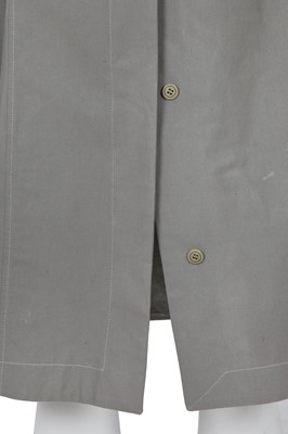 Lot 371 - A Carol Christian Poell men's grey cotton 'Self-Edge' trench coat, 'Dead End' collection, 2010