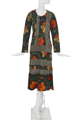 Lot 140 - A Comme des Garçons floral print wool and rayon dress, ‘Synergy’ collection, Autumn-Winter 1993-94