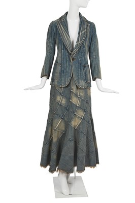 Lot 229 - A Junya Watanabe/Comme des Garçons patchwork denim ensemble, Spring-Summer 2002