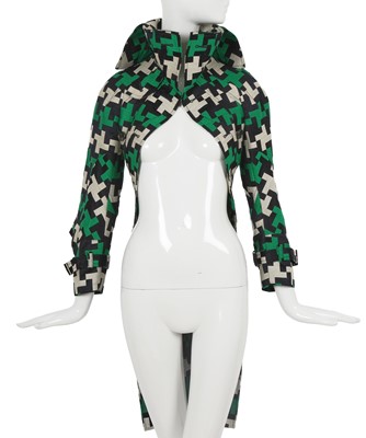 Lot 236 - A Junya Watanabe/Comme des Garçons green, white and black tailcoat, Spring-Summer 2006