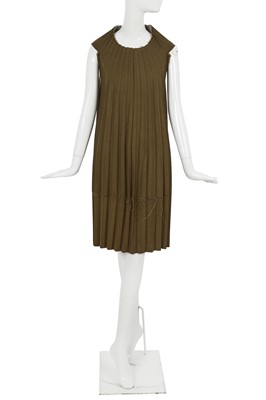 Lot 226 - A Junya Watanabe/Comme des Garçons pleated green wool dress, Autumn-Winter 1998-1999