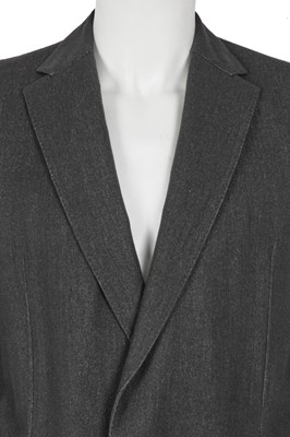 Lot 335 - A Carol Christian Poell men's charcoal wool-blend coat, 'B-Sides' collection, Autumn-Winter 2006-07