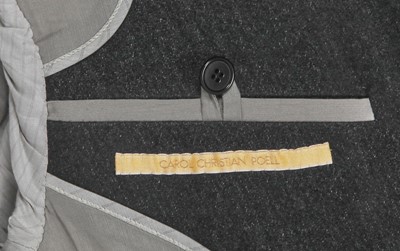 Lot 335 - A Carol Christian Poell men's charcoal wool-blend coat, 'B-Sides' collection, Autumn-Winter 2006-07