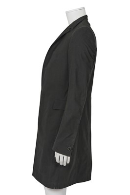Lot 373 - A Carol Christian Poell men's charcoal cotton 'Self-Edge' trench coat, 'Dead End' collection, 2010