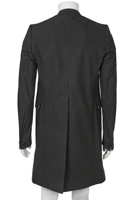 Lot 373 - A Carol Christian Poell men's charcoal cotton 'Self-Edge' trench coat, 'Dead End' collection, 2010