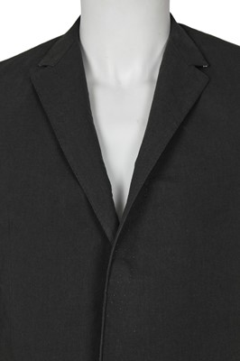 Lot 373 - A Carol Christian Poell men's charcoal cotton 'Self-Edge' trench coat, 'Dead End' collection, 2010