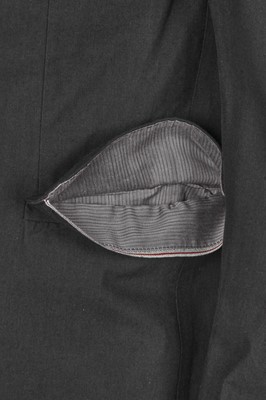 Lot 373 - A Carol Christian Poell men's charcoal cotton 'Self-Edge' trench coat, 'Dead End' collection, 2010
