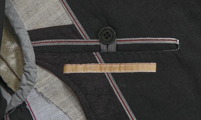Lot 373 - A Carol Christian Poell men's charcoal cotton 'Self-Edge' trench coat, 'Dead End' collection, 2010