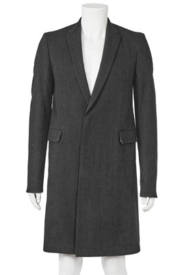 Lot 367 - A Carol Christian Poell men's charcoal wool-blend 'Self-Edge' coat, 'Self-Same' collection, 2009