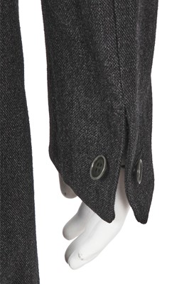 Lot 367 - A Carol Christian Poell men's charcoal wool-blend 'Self-Edge' coat, 'Self-Same' collection, 2009
