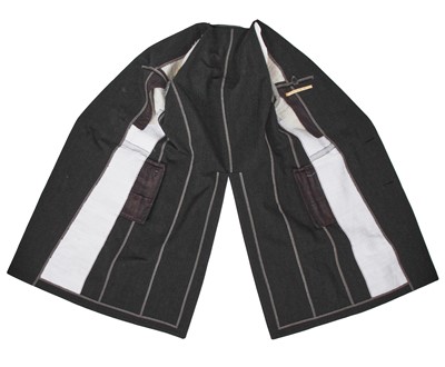 Lot 367 - A Carol Christian Poell men's charcoal wool-blend 'Self-Edge' coat, 'Self-Same' collection, 2009