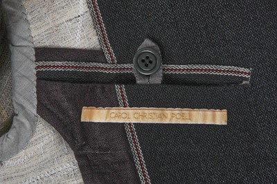 Lot 367 - A Carol Christian Poell men's charcoal wool-blend 'Self-Edge' coat, 'Self-Same' collection, 2009