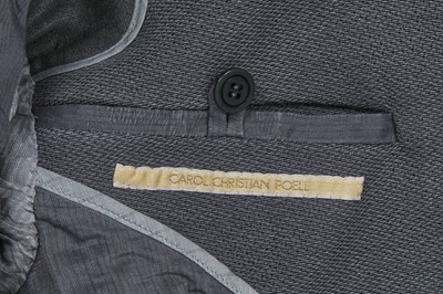 Lot 366 - A Carol Christian Poell men's grey wool-ramie blend coat, 'Self-Same' collection, 2009