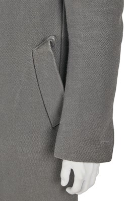 Lot 366 - A Carol Christian Poell men's grey wool-ramie blend coat, 'Self-Same' collection, 2009