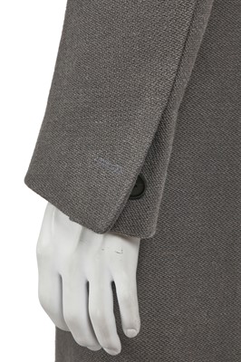 Lot 366 - A Carol Christian Poell men's grey wool-ramie blend coat, 'Self-Same' collection, 2009