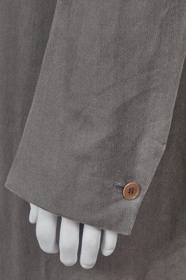 Lot 334 - A Carol Christian Poell men's grey brushed ramie coat, 'B-Sides' collection, Autumn-Winter 2006-07