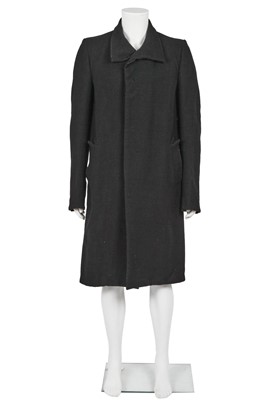 Lot 360 - A Carol Christian Poell men's crinkle-textured black wool coat, Autumn-Winter 2008-09