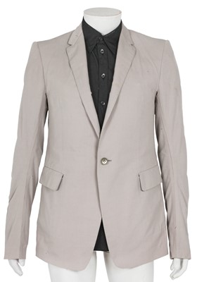 Lot 358 - A Carol Christian Poell men's light grey cotton blazer, '00 Off Scene' collection, Spring-Summer 2008