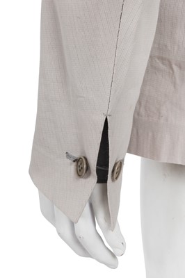 Lot 358 - A Carol Christian Poell men's light grey cotton blazer, '00 Off Scene' collection, Spring-Summer 2008