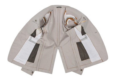 Lot 358 - A Carol Christian Poell men's light grey cotton blazer, '00 Off Scene' collection, Spring-Summer 2008