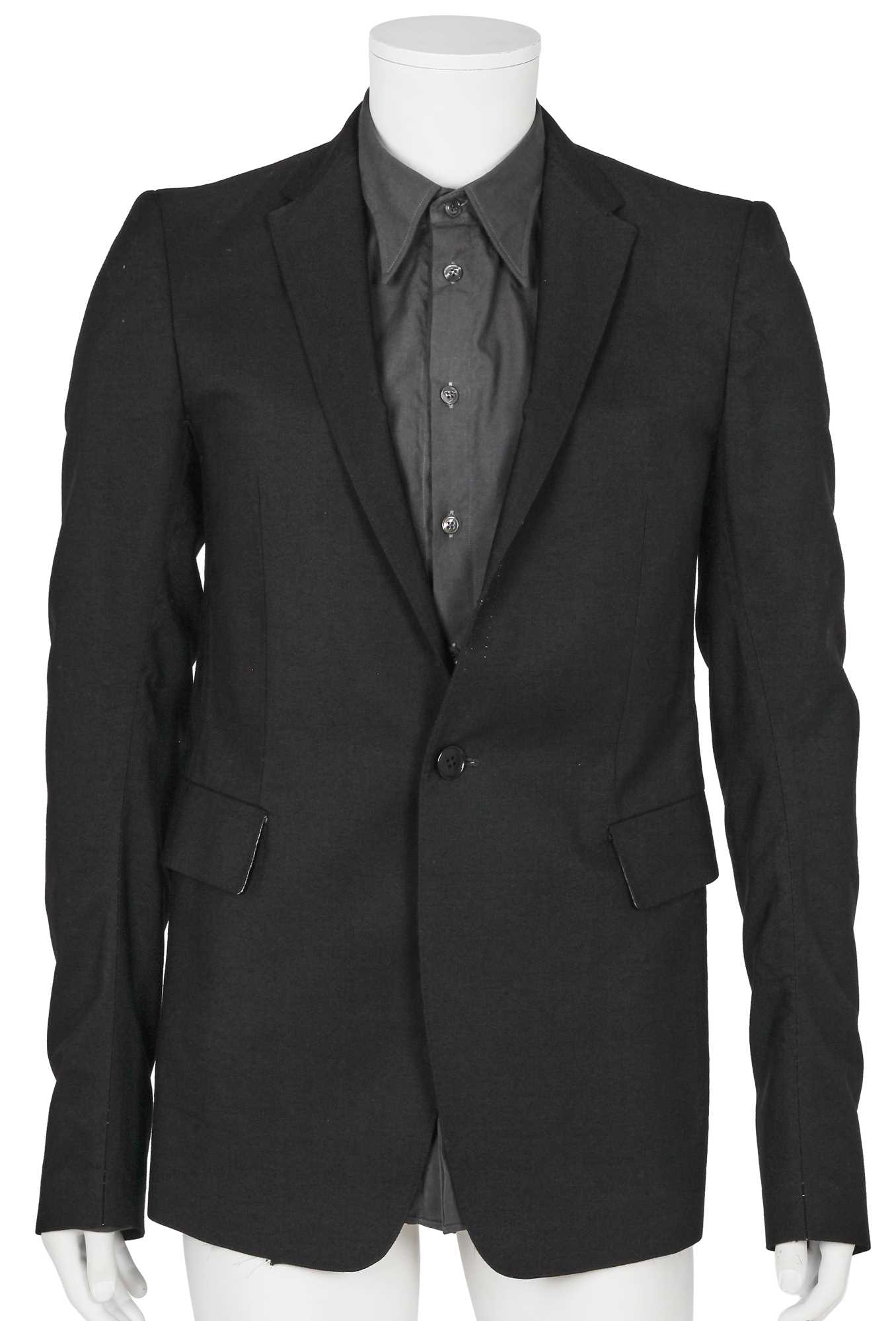 Lot 357 - A Carol Christian Poell men's black textured wool blazer, '00 Off Scene' collection, Spring-Summer 2008