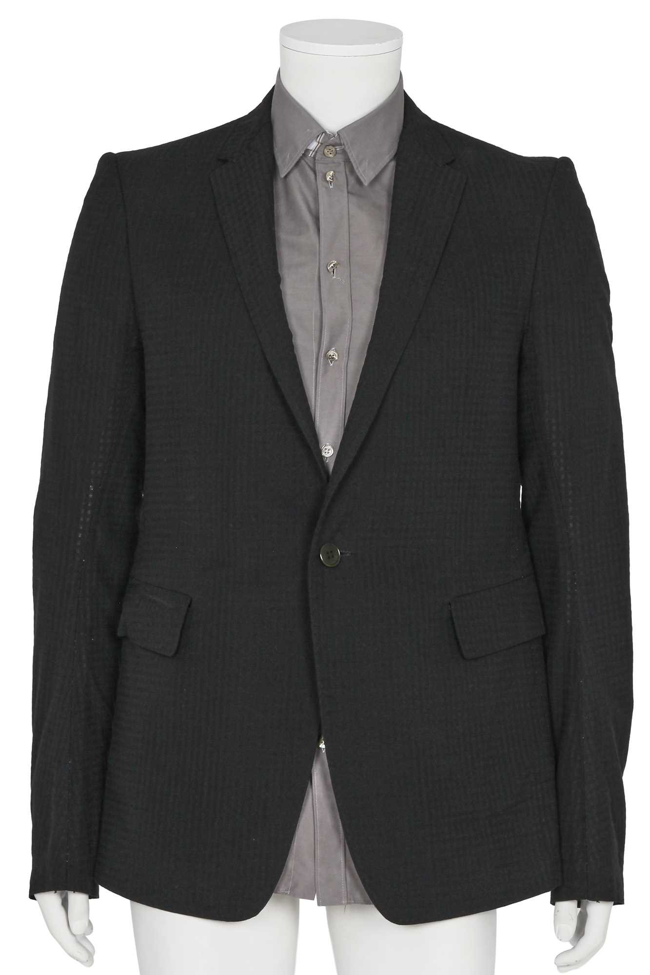 Lot 356 - A Carol Christian Poell men's black cotton-blend blazer, '00 Off Scene' collection, Spring-Summer 2008