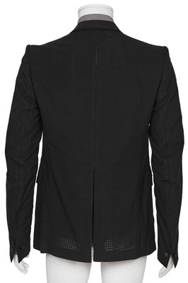 Lot 356 - A Carol Christian Poell men's black cotton-blend blazer, '00 Off Scene' collection, Spring-Summer 2008