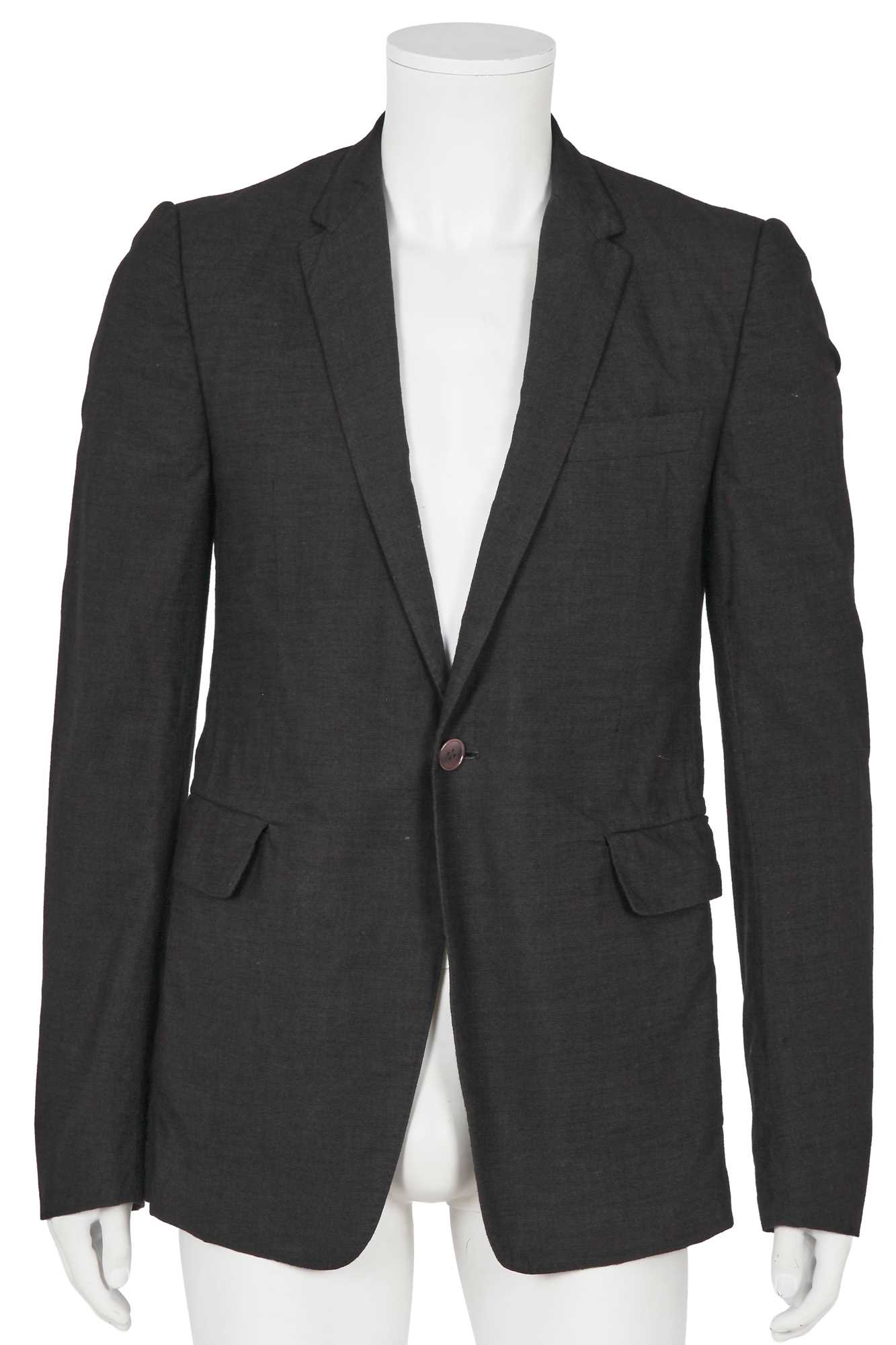 Lot 370 - A Carol Christian Poell men's garment-dyed black cotton-blend blazer, 'Self-Same' collection, 2009