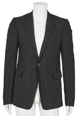 Lot 370 - A Carol Christian Poell men's garment-dyed black cotton-blend blazer, 'Self-Same' collection, 2009