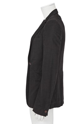 Lot 370 - A Carol Christian Poell men's garment-dyed black cotton-blend blazer, 'Self-Same' collection, 2009