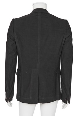 Lot 370 - A Carol Christian Poell men's garment-dyed black cotton-blend blazer, 'Self-Same' collection, 2009