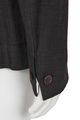 Lot 370 - A Carol Christian Poell men's garment-dyed black cotton-blend blazer, 'Self-Same' collection, 2009