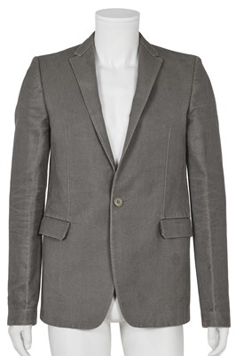 Lot 368 - A Carol Christian Poell men's grey ramie 'Self-Edge' blazer, 2009