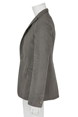Lot 368 - A Carol Christian Poell men's grey ramie 'Self-Edge' blazer, 2009