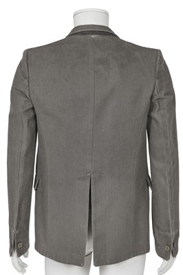 Lot 368 - A Carol Christian Poell men's grey ramie 'Self-Edge' blazer, 2009