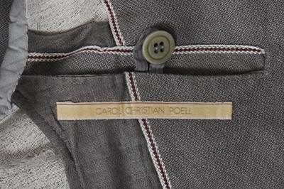Lot 368 - A Carol Christian Poell men's grey ramie 'Self-Edge' blazer, 2009