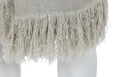 Lot 374 - A Carol Christian Poell men's light grey wool 'Self-edge' metre scarf, 'Dead End' collection, 2010